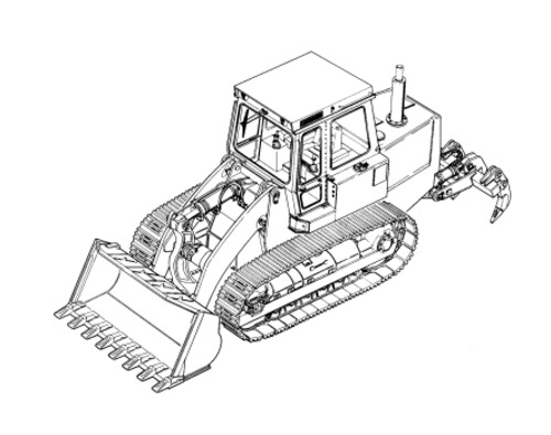 Product picture LIEBHERR LR624 with steering pedal CRAWLER LOADER OPERATION & MAINTENANCE MANUAL (from S/N: 8957)